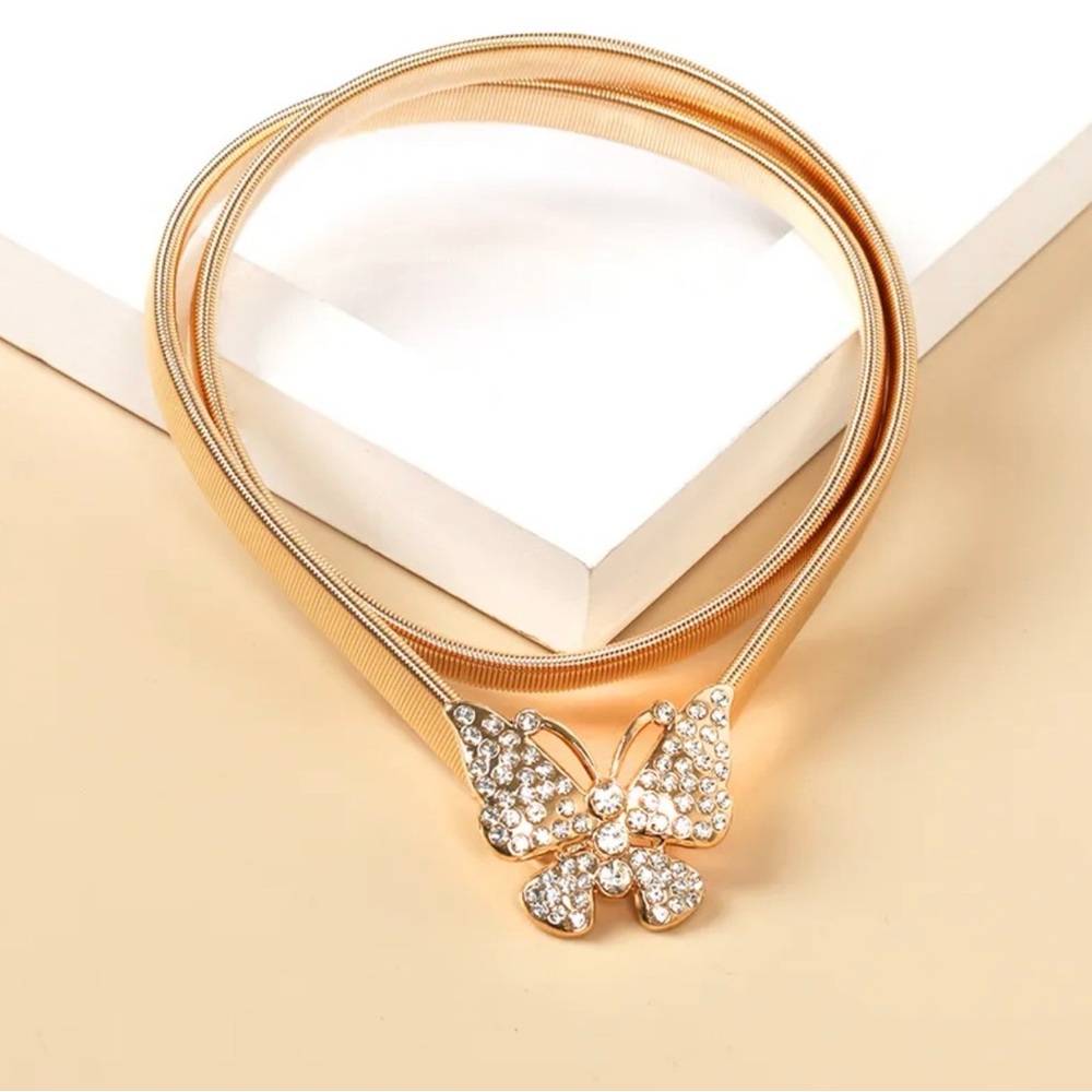 Elegant Gold Butterfly Belt